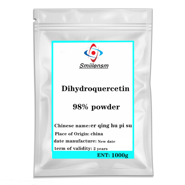 رائجة البيع السائبة Dihydroquercetin مسحوق 98% كيرسيتين ثنائي هيدرات سيبيريا لارك استخراج CAS 480-18-2 Taxifolin DHQ مسحوق