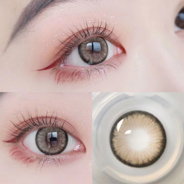 Bio-essence 2022 New 1 Pair Eye Color Contact Lenses Natural Brown Lenses Beauty Fashion Blue Green Green Eye Contact Lenses