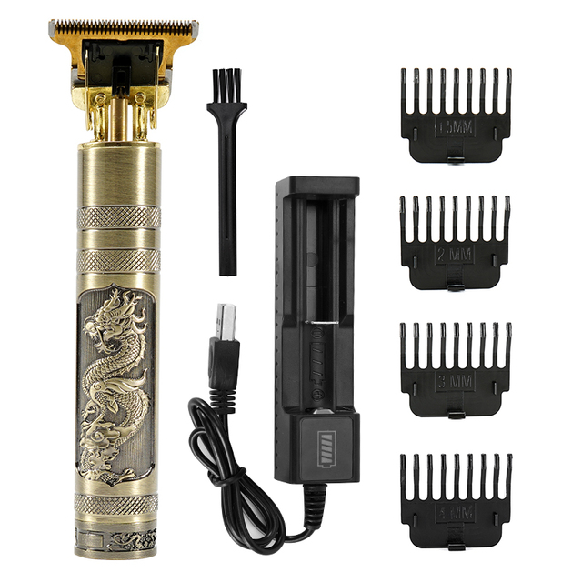 Professional Barber Hair Clipper Rechargeable Electric Finish Cutting Machine Beard Trimmer Cordless Shaver Corded