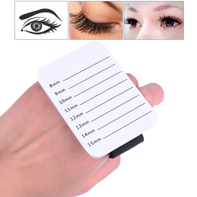 2 in 1 Acrylic False Eyelashes Plate Holder Pad Lashes Holder Extension Tool Extension False Eyelash Hand Belt Pallet Holder