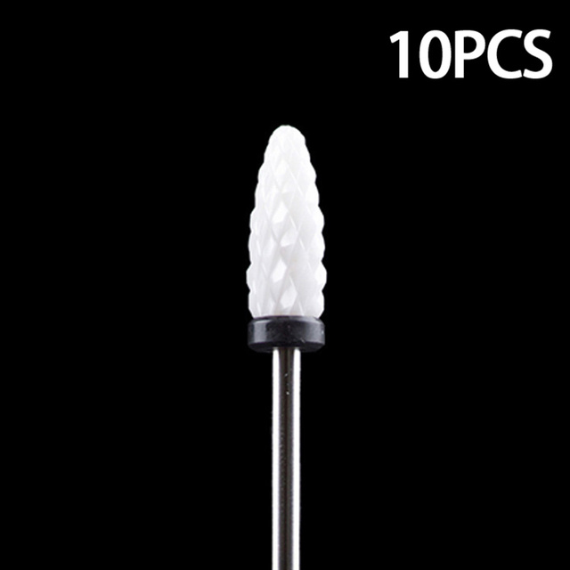 Nail Bits Ceramic Nail Drill Bit Pedicure Drill Milling Cutter For Manicure Machine Pedicure Caps Ceramic Drill Nail Polish Tools