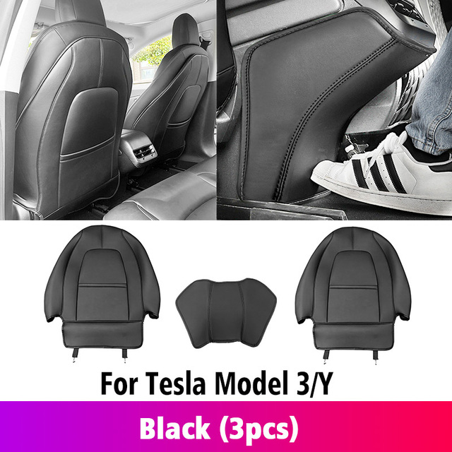 Car Trunk Organizer Booster For Tesla Model Y Model 3 2021-2022 Leather Mat Refit Interior Trim Accessories