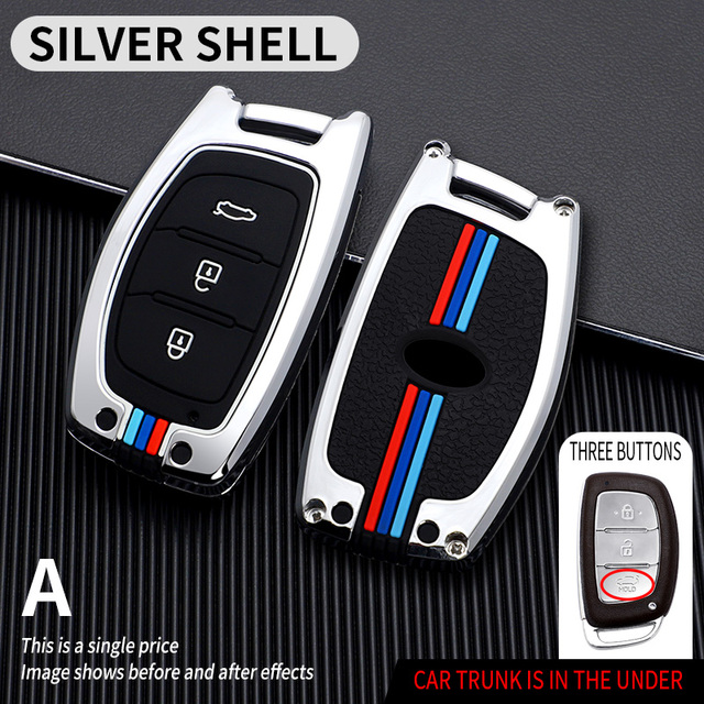 Car Key Case For Hyundai Tucson Sonata Elantra ix25 i10 ix35 Mistra 2013-2022 Zinc Alloy Remote Key Cover Case Accessories