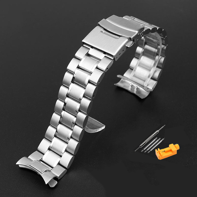 Stainless Steel Watchband Curved Strap Casio EFR-526/303/304/530/556/552 Men's BEM-506/501 Bracelet Wristband 20 22 24mm