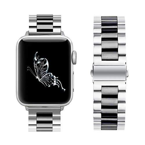 Metal strap compatible for apple watch 44mm 42mm 40mm 38mm men/women replacement stainless steel strap for iwatch 6 5 4 3 2 1 SE