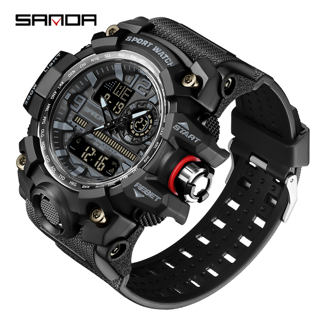 SANDA Brand G-Style Military Watch Men Digital Shock Sports Watches for Man Waterproof Electronic Wristwatch Mens 2022 Relogios