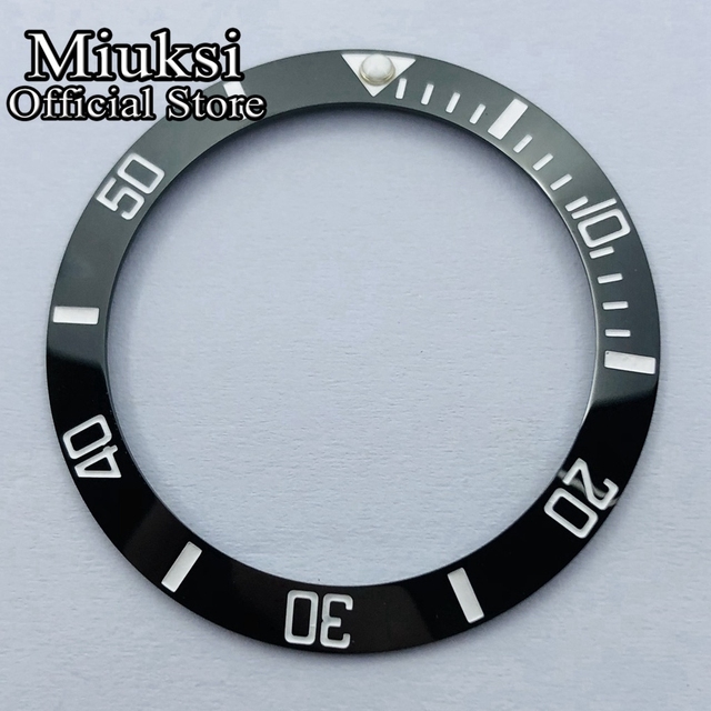 Miuksi 40mm high quality ceramic bezel watch parts fit 43mm watch case for watch sea