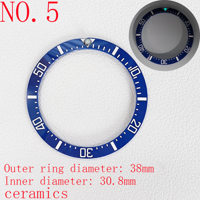 40mm bezel mens watches replacement accessories watch face bezel ceramic insert for 44mm sub automatic sea diving 40mm