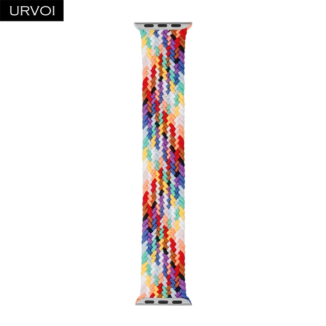 URVOI Braided Solo Loop for Apple Watch Sport Band Series 7 6 SE 5 4 3 21 Stretchable Strap for iWatch Woven Threads gen.5