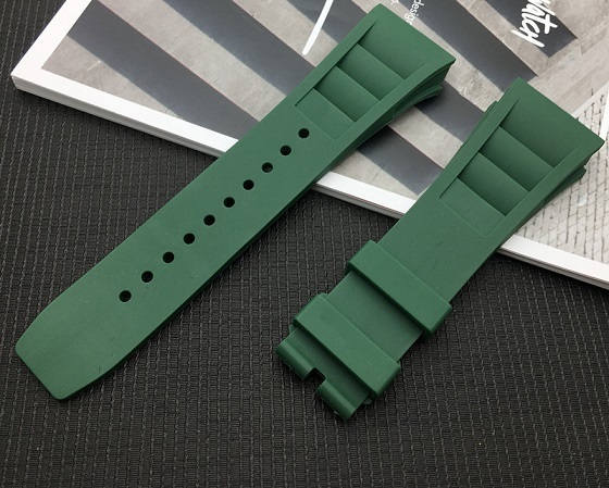 Top Quality Imported Nature Soft Silicone Rubber Black Watchband Watch Band For Mille Strap For Strap RM-011 For Richard Strap