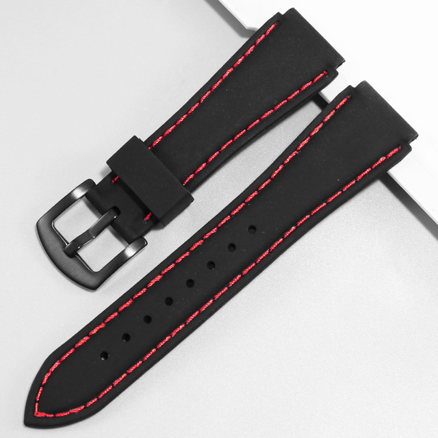 Waterproof Rubber Strap Pin Buckle Men's Bracelet Replacement Casio AE1200 MRW200H Convex Silicone Watchband 18mm 20mm