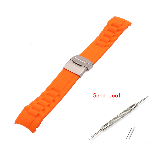 Sale!! New Waterproof 6 Colors Silicone Rubber Watch Wrist Watch Strap Band Replacement 22mm 20mm 10,000 LB Rated Radian