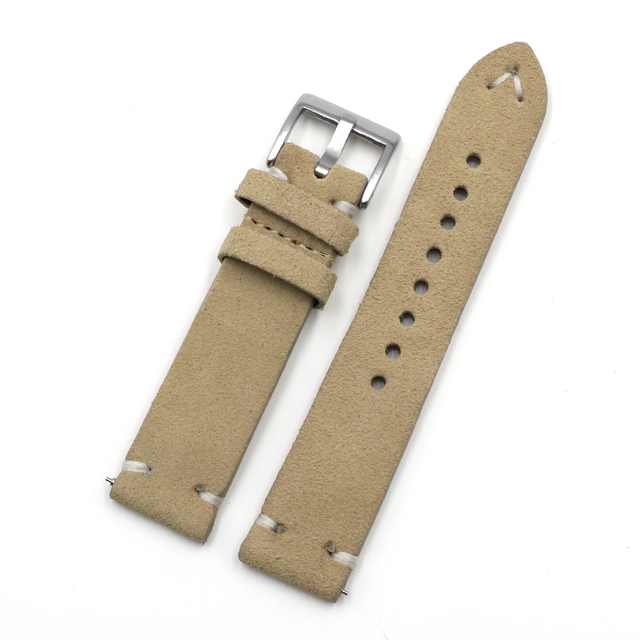 Suede Leather Watch Band18mm 20mm 22mm 24mm Quick Release Strap Replacement Watchband Vintage for Men Women Brown