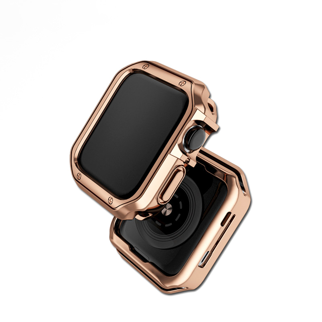 Top watch case for Apple Watch SE 38mm 42mm shell plating hard PC protective case for Apple Watch Series 7 6 5 4 iWatch 40mm 44mm