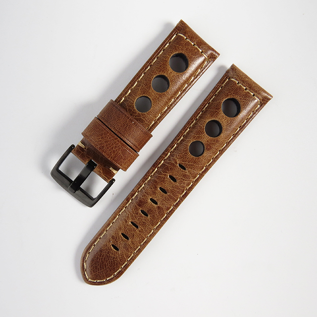 Retro Watch Strap 20mm 22mm 24mm Genuine Leather Watches Men Women Wristwatch Accessories Correa Samsung Galaxy Active 2