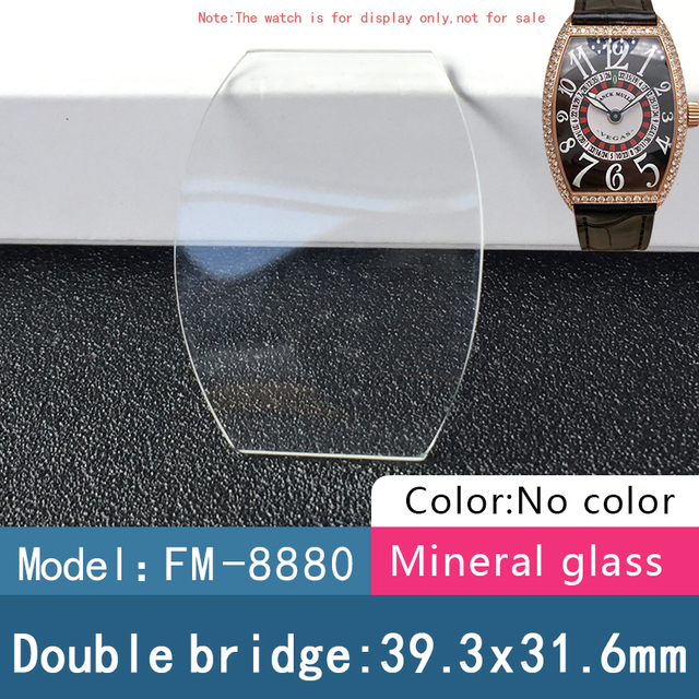 Double Bridge Square Crystal Watch for Franck Muller FM 6000H 5002 5850 Blue Mineral Glass AR Watch Partst