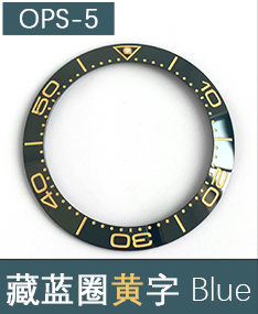 Green Luminous High Quality 40mm Slant Bezel Ceramic Insert for OMG Sea Master