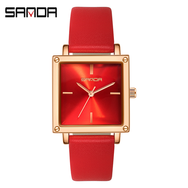 SANDA 2022 Top Brand Women Quartz Watches Simple Style Ladies Quartz Wristwatch Fashion Waterproof Watch Relogio Feminino