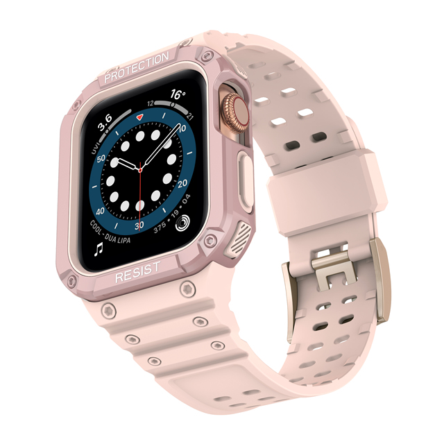 Strap + Case for Apple Watch Series 7 45mm 41mm 2 in 1 Sport Silicone Strap Protective Case for iWatch 6 5 4 SE 3 44mm 42mm 40mm