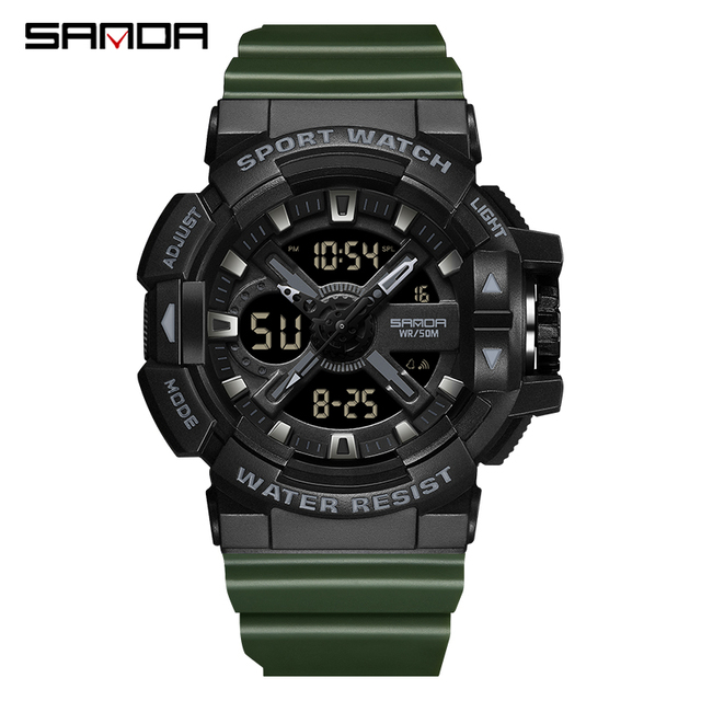 SANDA Military Men Watches Luxury Brand Waterproof Sports Wristwatch Fashion Quartz Watch Male Clock relogio masculino