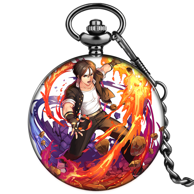 New Cartoon Character Face Style Men Pocket Watch With Thick Chain Childhood Nostalgia Accept Customized For Boyfriend Husband