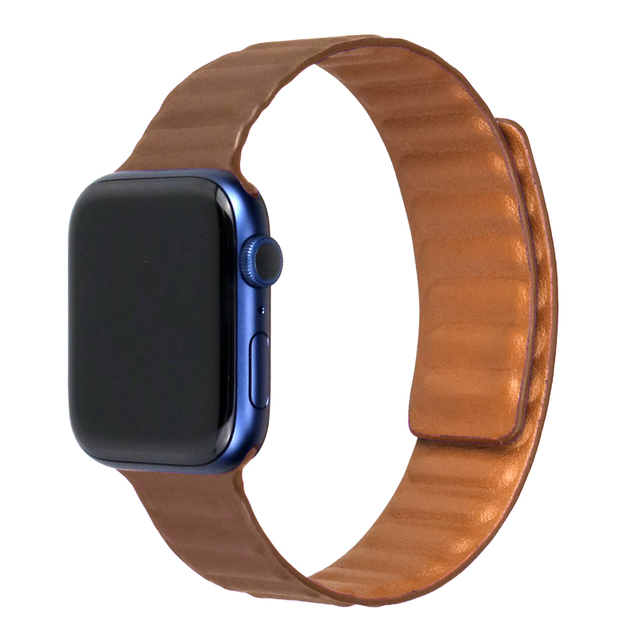 Leather Link Loop Magnetic Strap for Apple Watch Series Band 44mm 40mm 42mm 41mm 45mm Applewatch IWatch 7 6 SE 5 4 3 2 Bracelet