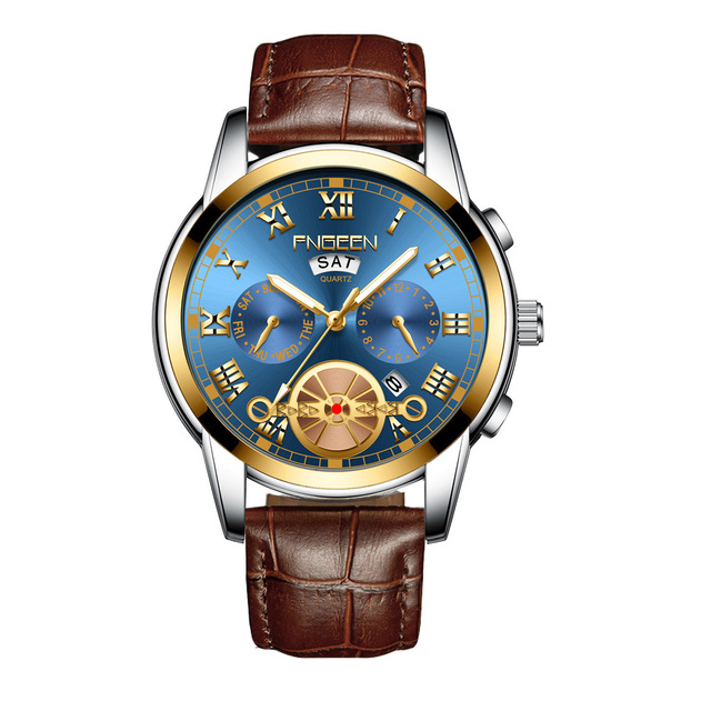 2022 New Fashion Casual Business Men's Charm Watch,Non Mechanical Trend Tourbillon Luxury Multifunctional Quartz Watch Wholesale