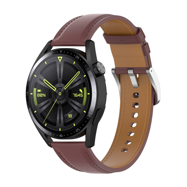 Watchband suitable for Huawei watch GT3 band for Samsung watch4 prime leather strap leather strap 20/22mm high-end business str