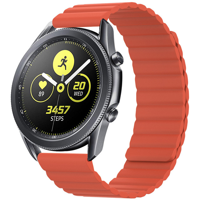 Silicone Strap For Samsung Galaxy Watch 3 Active 2 Huawei Watch 3/GT/GT2 Replacement Strap With Magnetic Buckle For Amazfit GTR