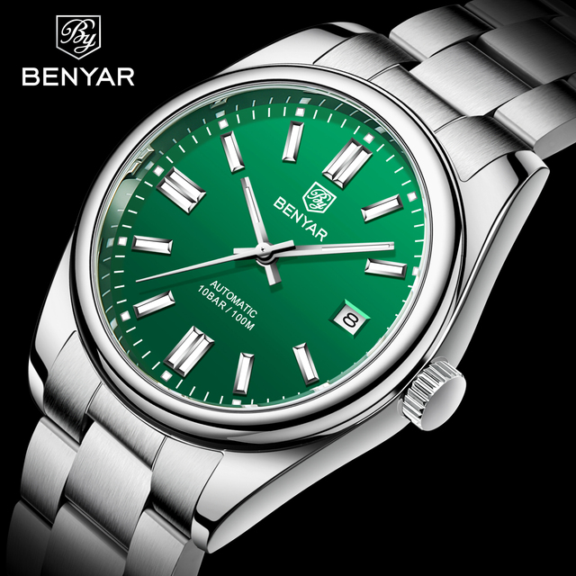 BENYAR New Watch 39mm Mens Watches Brand Luxury Mechanical Wristwatch 10Bar 100M Waterproof Automatic Watch for Men by 5185