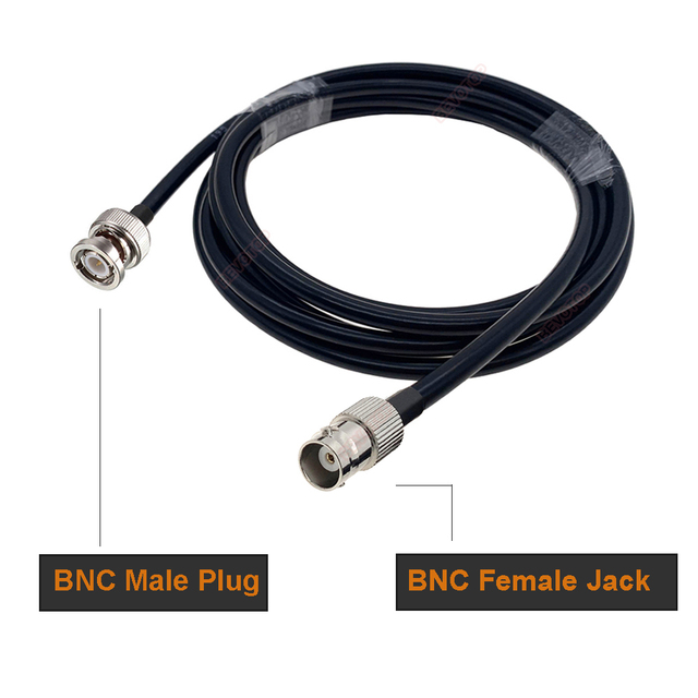 RG223 Coaxial BNC Male to BNC Male Plug RF Cable 50 Ohm Crimp Connector Dual BNC Plug Male Pin Wire Cord 0.5m 1m 2m 5m 10m 20m