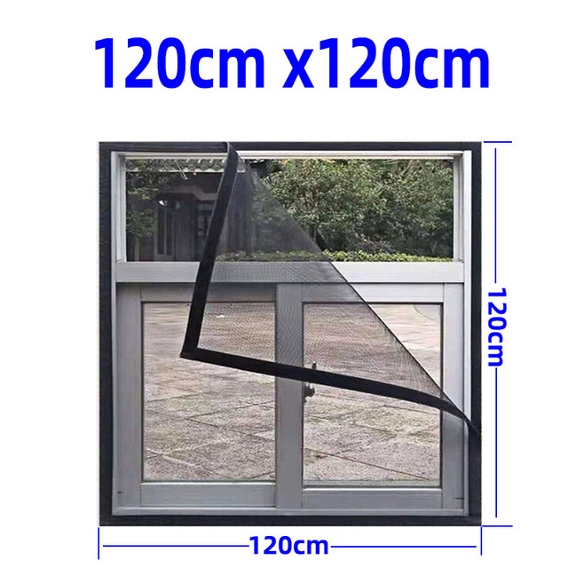 Inset window screen mesh, air tulle adjustable summer invisible anti mosquito net fiberglass removable washable customize screen