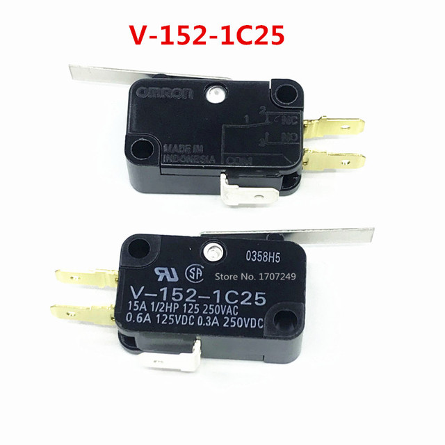 10pcs Original OMRON Micro Switch V-15-1A5 V-15-9A5 V-15-1C25 V-151-1C25 V-152-1C25 V-153-1C25 V-154-1C25 V-155-1C25 V-156- 1C25