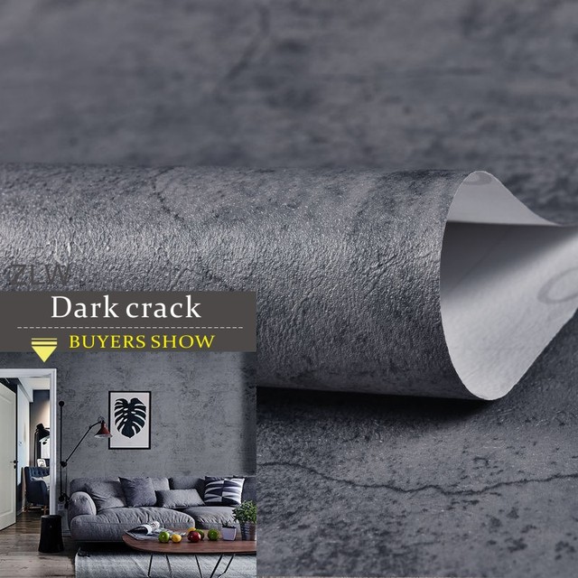 Cement self-adhesive wallpaper bedroom decoration clothing store gray Nordic industrial wind for modern wall decoration