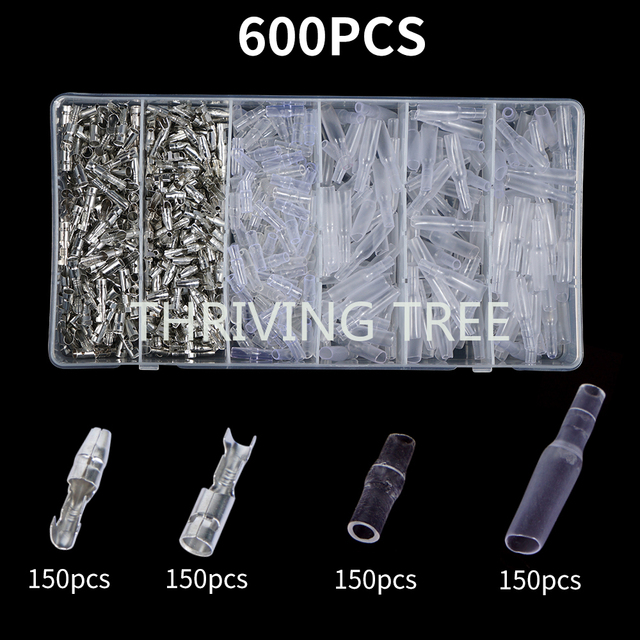 400/600pcs Bullet Termin Electrical Wire Connector Connector Kit SN48B Crimping Tool Crimp Terminals for Cars Automobiles Motorcycle