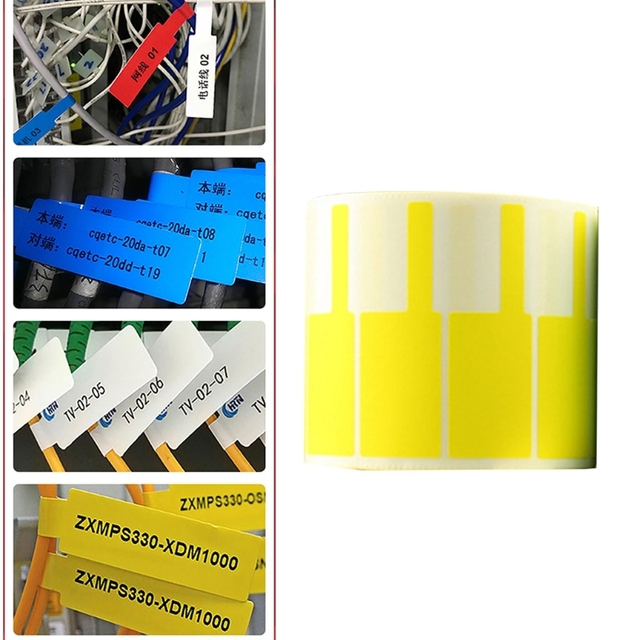 500pcs self-adhesive cable label waterproof wire label tear-resistant oil-proof tag cable tag stickers for home