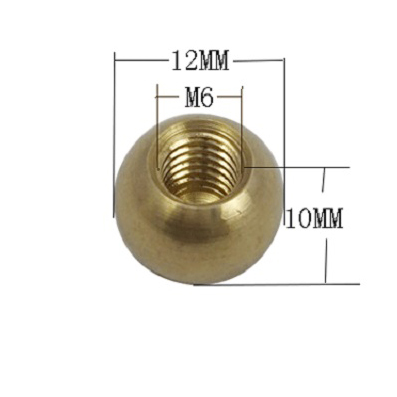 10pcs/lot M3/M4/M5/M6/M10 brass female ball head copper inner teeth ball nut, light cap nut cap, lighting accessories