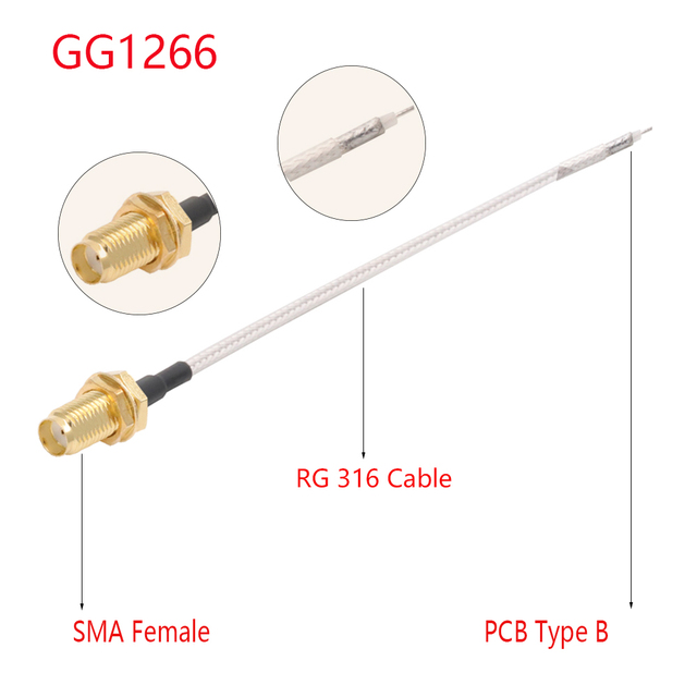 100pcs RG316 Cable Single End SMA Male to PCB Soldering Pigtail WiFi Wireless Router GPS GPRS Low Loss Jackplug Wire Connector