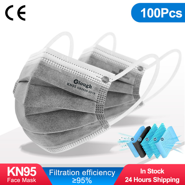 10-100pcs KN95 Certification Masks 5 Layers CE FFP2 Disposable Face Mask Activated Carbon Filter KN 95 Mascarillas FPP2 FFP2mask