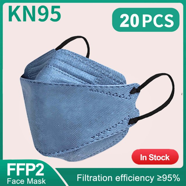 Fish Mask ffp2 Mascarillas FPP2 KN95 Morandi ffp2fan 4 Layer Respirator Approved Face Masks FFP2 Respirator Mouth Cover Mask