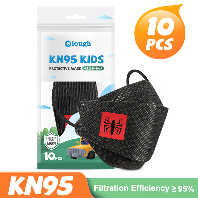 أقنعة أطفال ffp2 kn95 mascarillas fpp2 niños negra mascaras infantil descartaفيل ffp2 قناع أسود للأطفال kn95 معتمدة