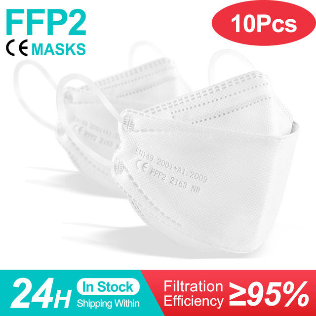 10-100 قطعة CE FFP2 قناع أسود FPP2 قناع وافق 4 طبقات أقنعة الأسماك ffp2 homology ada إسبانيا KN95 Mascarilla fpp2 قناع الوجه الكبار