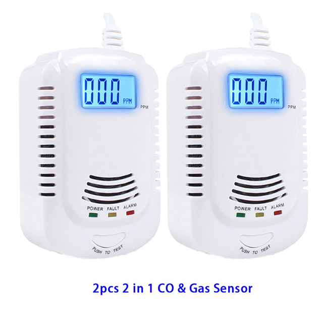 Security Protection Firefighter Carbon Alarm Monoxide Detector CO Sensor Home Gas Analyzer CH4 Butane Propane Gas Detector With EU Plug