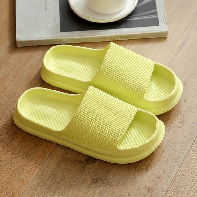 Home slippers anti-skid flip flops women's sandals women's fashion soft sole EVA indoor slides thick platform simple cloud slippers