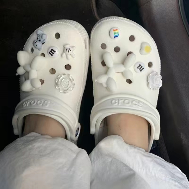 لطيف Crocs السحر الفاخرة مصمم حجر الراين بلينغ اللؤلؤ سلسلة ل Croc حذاء زهرة اكسسوارات هدية ل تسد فتاة