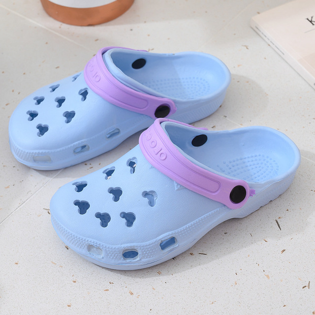 summer cave shoes women indoor home non-slip sandals lightweight eva hollow garden shoes breathable outdoor beach shoes