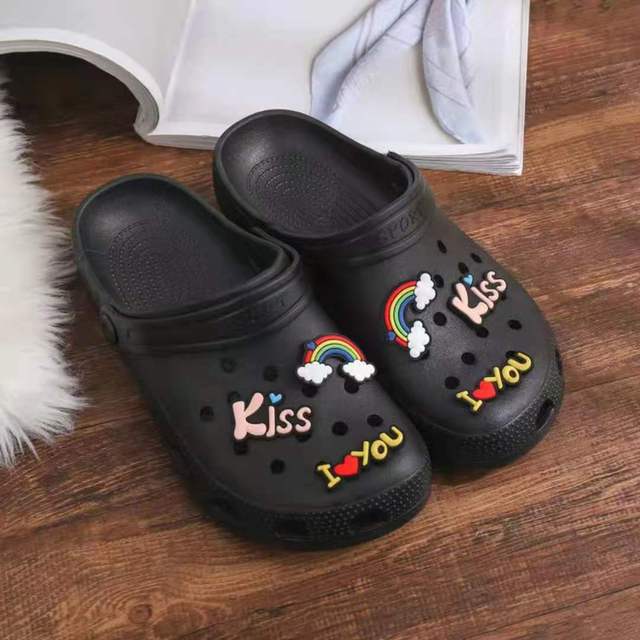 Cave Shoes Women Summer Hollow Outside Wear Slippers Cute Thick Bottom Non-slip Toe Sandals Casual Breathable Buckle Beach Shoes