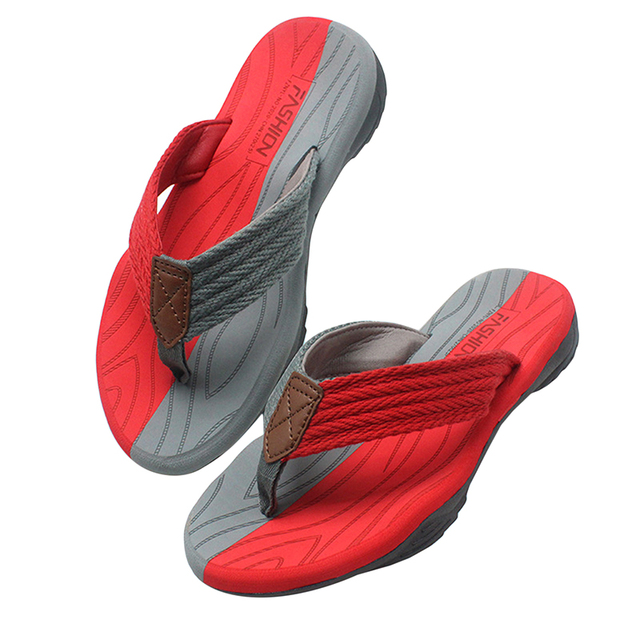 men summer flip flops beach sandals anti-slip casual flat shoes patchwork slippers home slippers for men