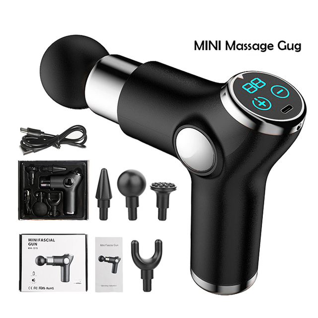 FORDK Muscle Massage Gun Mini Pocket 32 ​​Speed ​​Vibration Electric Back Neck Massager Gun for Body Deep Relief Pain Massage Pistol