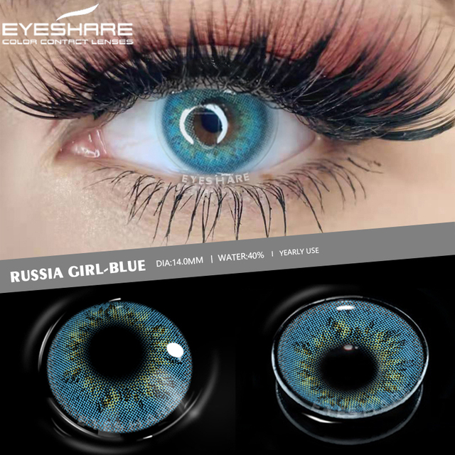 Ishihair Natural Colored Contact Lenses 2pcs Eye Color Contact Lenses Blue Green Beauty Pupils Color Contact Lenses Eye Yearly